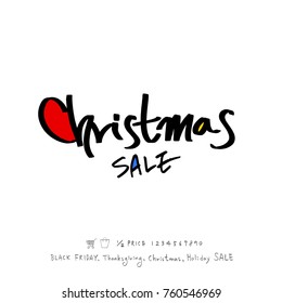 Hand drawn illustration / Black Friday sale - vector