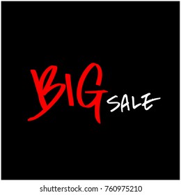 Hand drawn illustration / Black Friday sale - vector