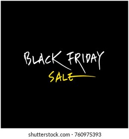 Hand drawn illustration / Black Friday sale - vector