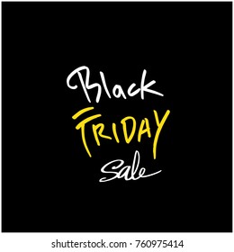 Hand drawn illustration / Black Friday sale - vector
