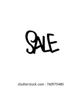 Hand drawn illustration / Black Friday sale - vector