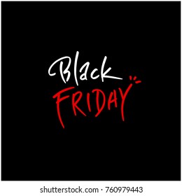 Hand drawn illustration / Black Friday sale - vector
