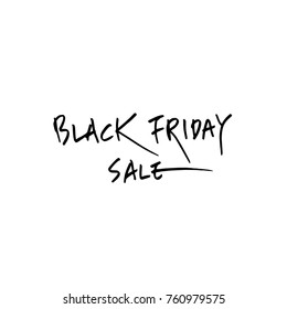 Hand drawn illustration / Black Friday sale - vector