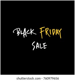 Hand drawn illustration / Black Friday sale - vector