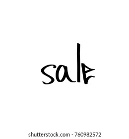 Hand drawn illustration / Black Friday sale - vector