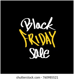 Hand drawn illustration / Black Friday sale - vector