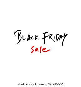 Hand drawn illustration / Black Friday sale - vector
