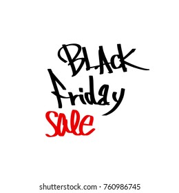 Hand drawn illustration / Black Friday sale - vector