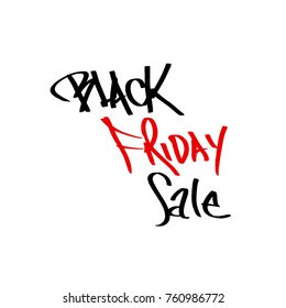 Hand drawn illustration / Black Friday sale - vector