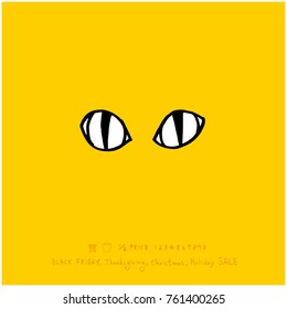Hand drawn illustration / Black Friday sale - vector