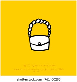 Hand drawn illustration / Black Friday sale - vector