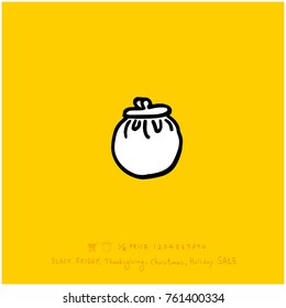 Hand drawn illustration / Black Friday sale - vector