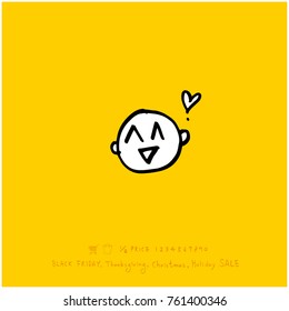 Hand drawn illustration / Black Friday sale - vector
