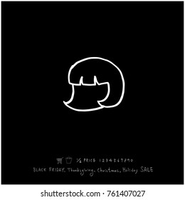 Hand drawn illustration / Black Friday sale - vector