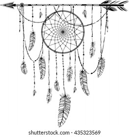 hand drawn illustration  in boho style