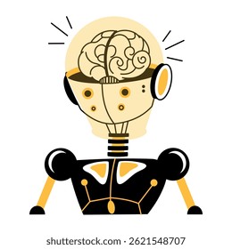 A hand drawn illustration of a bot technology 

