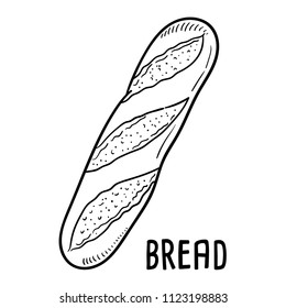Hand drawn illustration of bread.