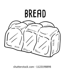 Hand drawn illustration of bread.