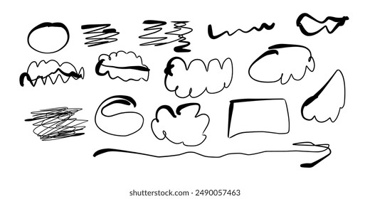 hand drawn illustration of brush