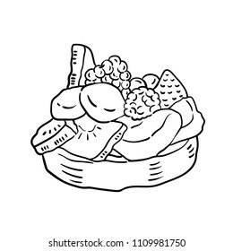 Hand drawn illustration of Cake.