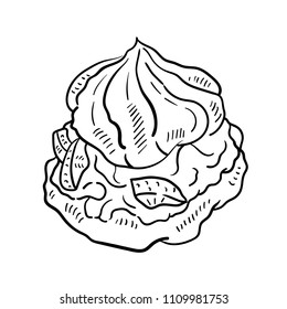 Hand drawn illustration of Cake.
