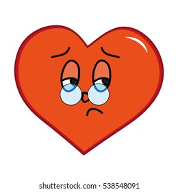 Hand drawn illustration of cartoon face design, heart shape and love. Perfect vector illustration for the celebration of love, icons