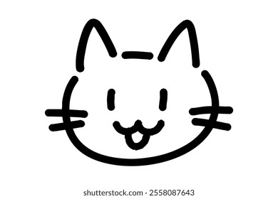 Hand drawn illustration of a cat
