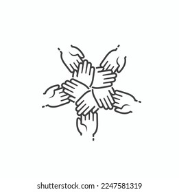 ilustración de mano para caridad o donación, arte vectorial.