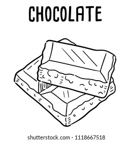 Hand drawn illustration of chocolate.