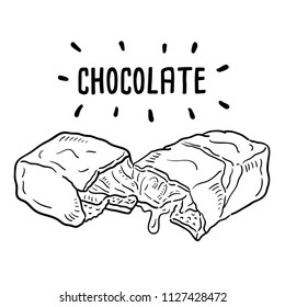 Hand drawn illustration of Chocolate.