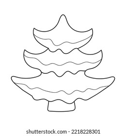 Hand drawn illustration christmas tree