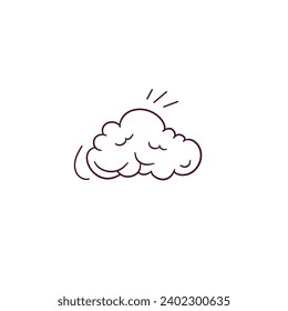 Hand Drawn illustration of  cloud icon. Doodle Vector Sketch Illustration