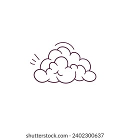 Handgezeichnete Illustration von Cloud-Symbol. Doodle-Vektorgrafik-Illustration