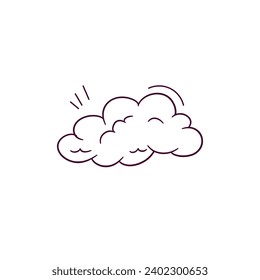 Hand Drawn illustration of  cloud icon. Doodle Vector Sketch Illustration
