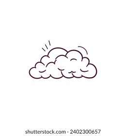 Hand Drawn illustration of  cloud icon. Doodle Vector Sketch Illustration