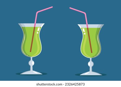 Hand drawn illustration of cocktail. MOJITO. Vector collection.