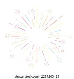 Hand Drawn illustration of colorful effect line