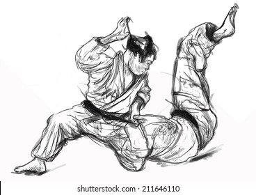 826 Judo sketch Images, Stock Photos & Vectors | Shutterstock