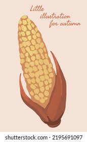 ilustración dibujada a mano con maíz con textura áspera