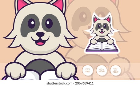 Hand drawn illustration of Cute dog. Cartoon character concept - Stickers