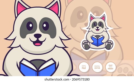 Hand drawn illustration of Cute dog. Cartoon character concept - Stickers