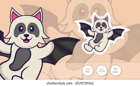 Hand drawn illustration of Cute dog. Cartoon character concept - Stickers