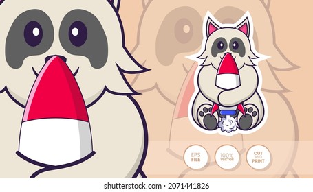 Hand drawn illustration of Cute dog. Cartoon character concept - Stickers