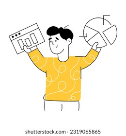Hand drawn illustration of data analysis 