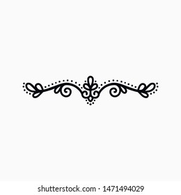 Hand drawn illustration of divider. Vector drawing