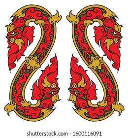 hand drawn illustration of dragon