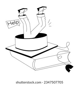 Hand drawn illustration of educational help 