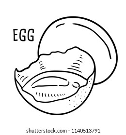 Hand drawn illustration of egg.