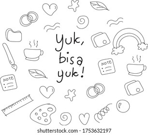 hand drawn illustration for encouragement in indonesian
translate text Let's Go