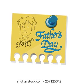 Hand drawn illustration for father`s day